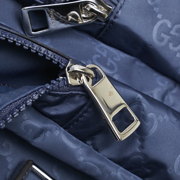 GUCCI Navy Leather Shoulder Bag - Picture 4 of 14